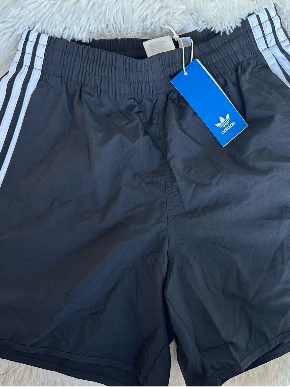 adidas Black Shorts with White 3-Stripe Detail (HS2069)